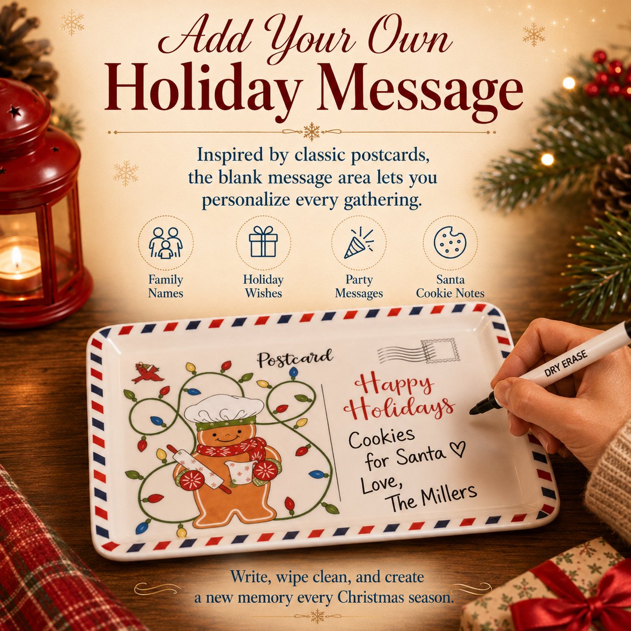 ๐ LAST DAY 49% OFF๐ช Vintage Christmas Postcard Platter๐
๐