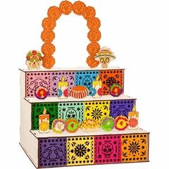 🔥Last Day 50% OFF - 🎃🏵️Day of the Dead Wooden Altar Display Set(📦Buy 2 Free Shipping)