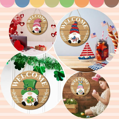 💫1 Sign, 12 Months of Magic: The Ultimate Interchangeable Magnetic Gnome Welcome Sign🚪
