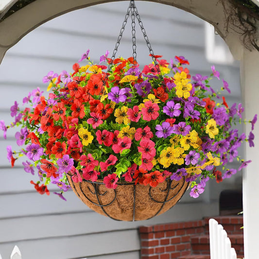 ☀️2026 Summer Hot Sale 49% OFF🌿 Lifelike Artificial Hanging Silk Flower Basket