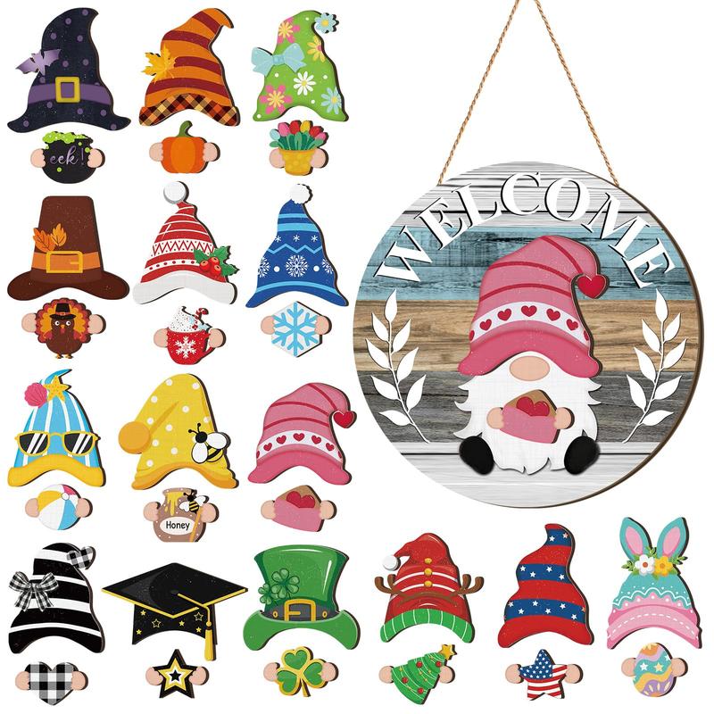 💫1 Sign, 12 Months of Magic: The Ultimate Interchangeable Magnetic Gnome Welcome Sign🚪