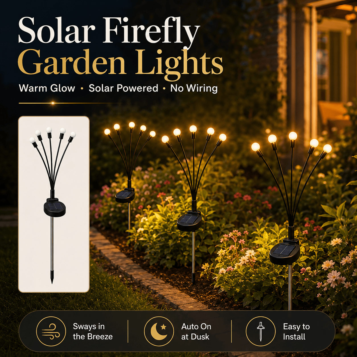 💖 Hot Sale 49%OFF✨Watch Your Garden Come Alive: The Magical Swaying Solar Firefly Lights