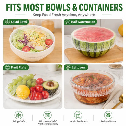 100PCS Disposable Stretch Food Covers for Bowls & Plates🛒
