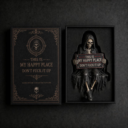 🖤 Gothic Dark Fantasy Shelf Sitter Figure – Mystical Bookish Decor for Bookshelves & Reading Nooks