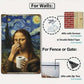 👃 Funny Mona Lisa Bathroom Sign –