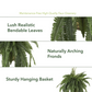 🌿🏡Artificial Hanging Fern Plant – Effortless Greenery for Home & Garden