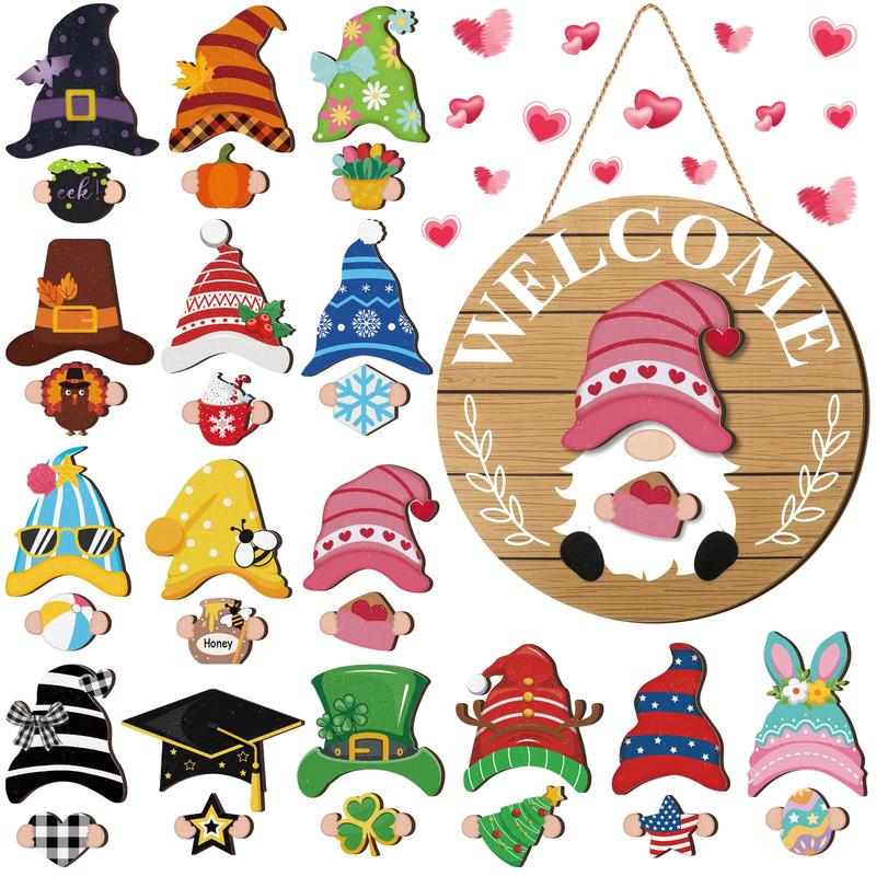 💫1 Sign, 12 Months of Magic: The Ultimate Interchangeable Magnetic Gnome Welcome Sign🚪