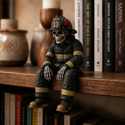 🖤 Gothic Dark Fantasy Shelf Sitter Figure – Mystical Bookish Decor for Bookshelves & Reading Nooks