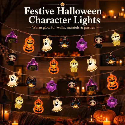 USB-Powered Pumpkin LED String Lights
