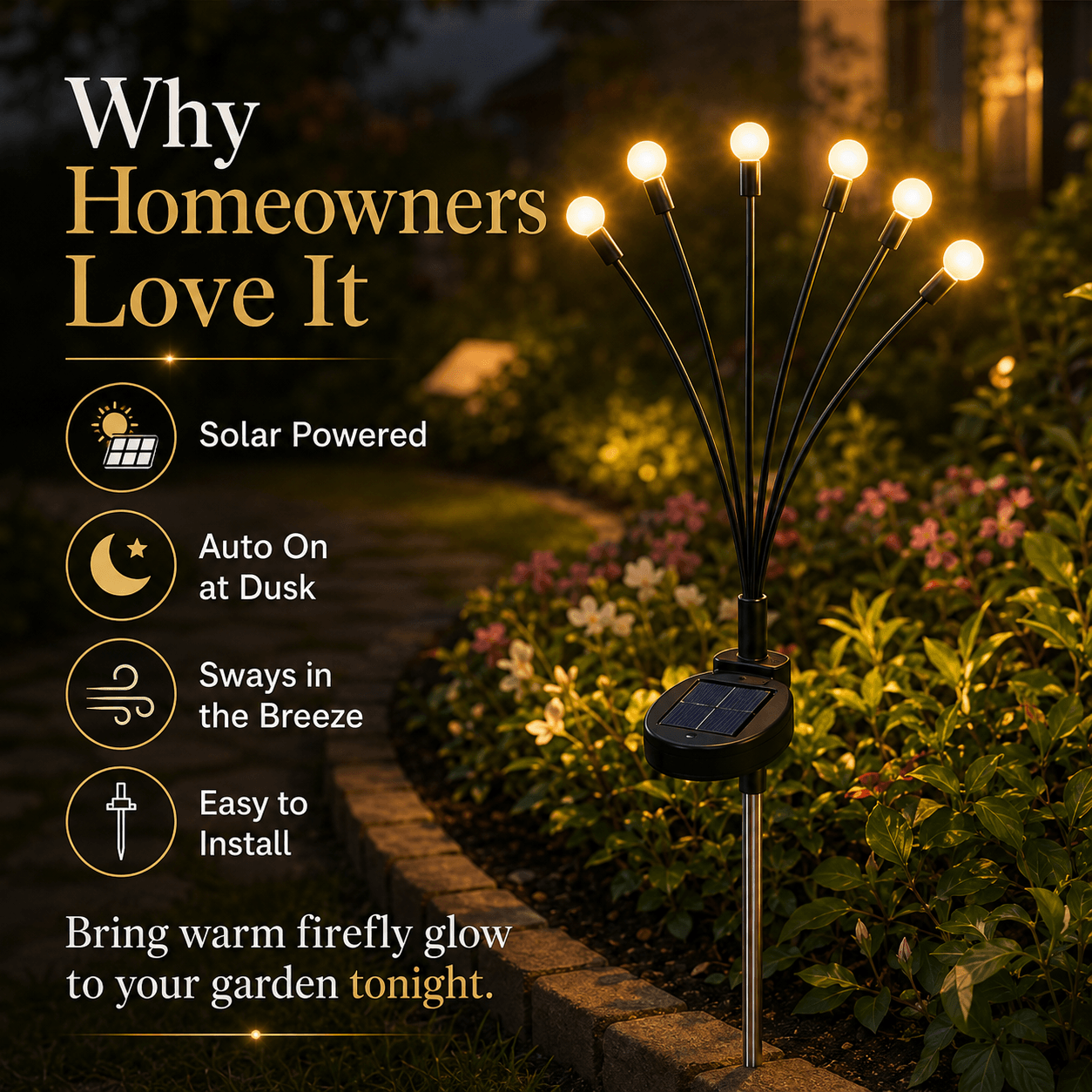 💖 Hot Sale 49%OFF✨Watch Your Garden Come Alive: The Magical Swaying Solar Firefly Lights