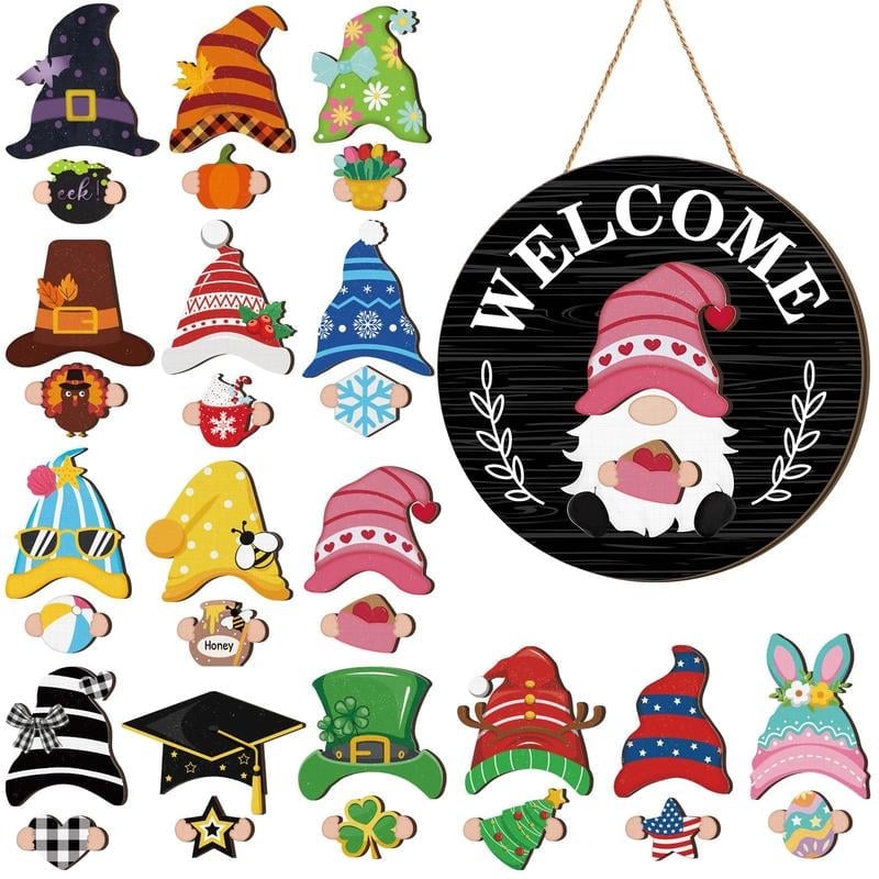 💫1 Sign, 12 Months of Magic: The Ultimate Interchangeable Magnetic Gnome Welcome Sign🚪