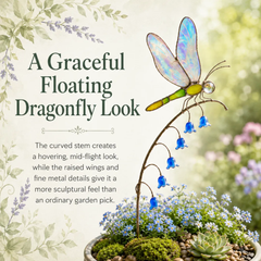 🦋Iridescent Dragonfly Garden Stake