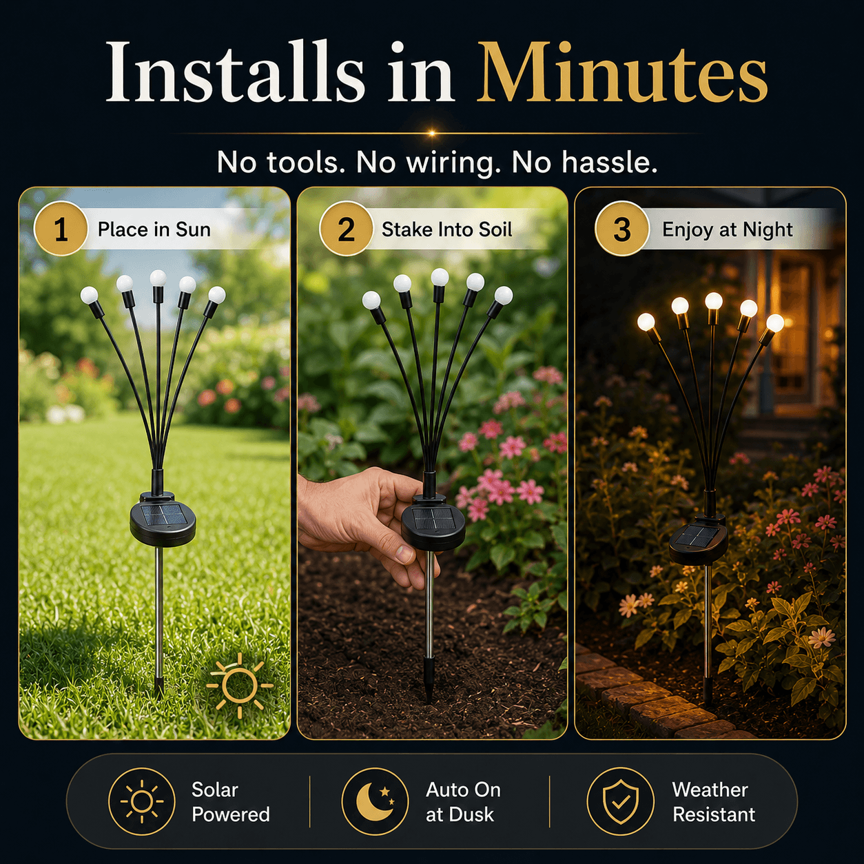💖 Hot Sale 49%OFF✨Watch Your Garden Come Alive: The Magical Swaying Solar Firefly Lights