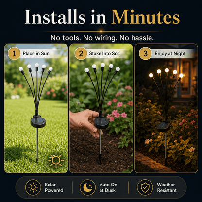 💖 Hot Sale 49%OFF✨Watch Your Garden Come Alive: The Magical Swaying Solar Firefly Lights