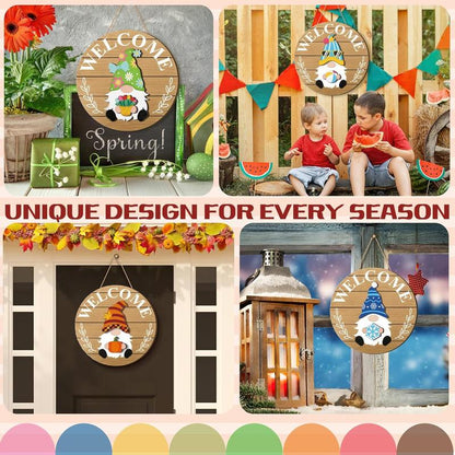 💫1 Sign, 12 Months of Magic: The Ultimate Interchangeable Magnetic Gnome Welcome Sign🚪