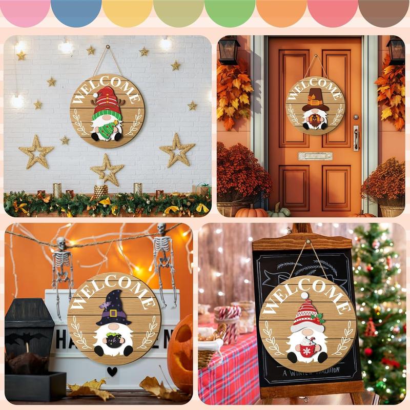 💫1 Sign, 12 Months of Magic: The Ultimate Interchangeable Magnetic Gnome Welcome Sign🚪
