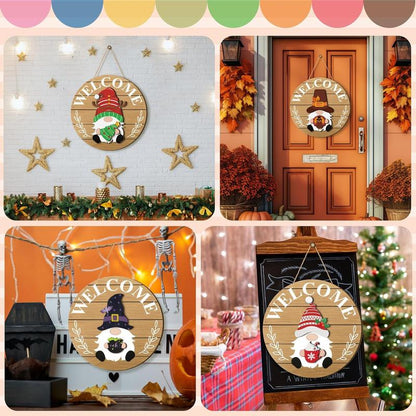 💫1 Sign, 12 Months of Magic: The Ultimate Interchangeable Magnetic Gnome Welcome Sign🚪
