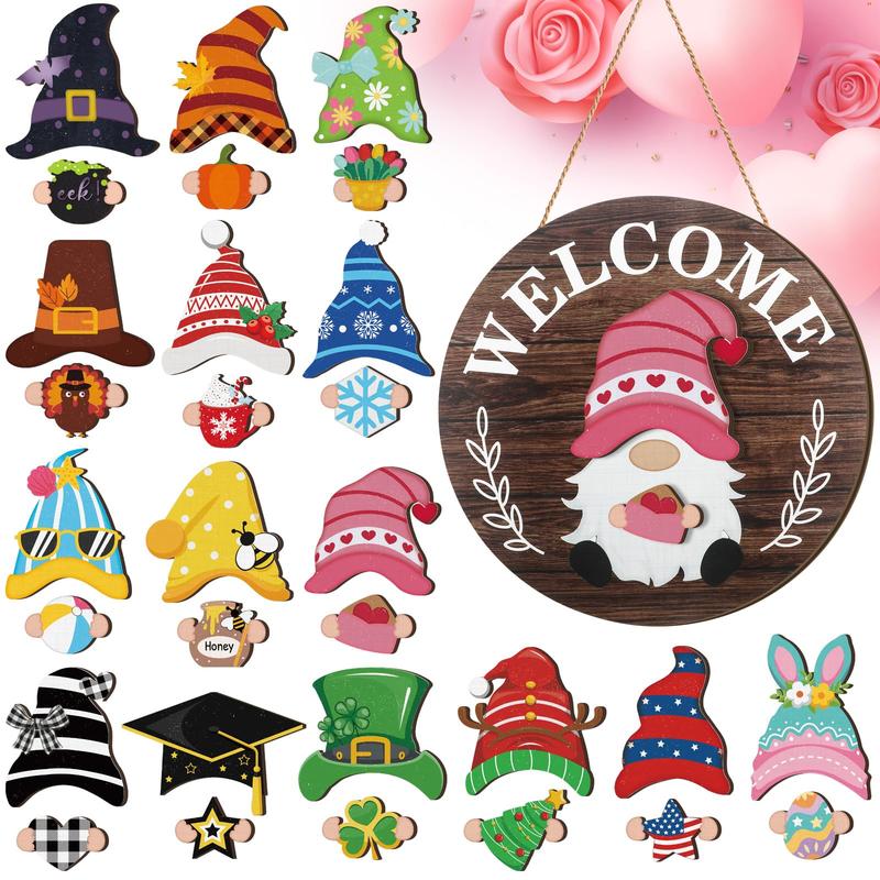 💫1 Sign, 12 Months of Magic: The Ultimate Interchangeable Magnetic Gnome Welcome Sign🚪