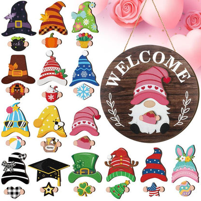 💫1 Sign, 12 Months of Magic: The Ultimate Interchangeable Magnetic Gnome Welcome Sign🚪