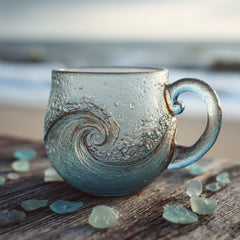 🌊 Sea Glass Wave Mug