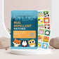 Mosquito Repellent Stickers (36 Pack) - Positive Vibes Patches for Kids, Natural DEET-Free, Essential Oil Infused