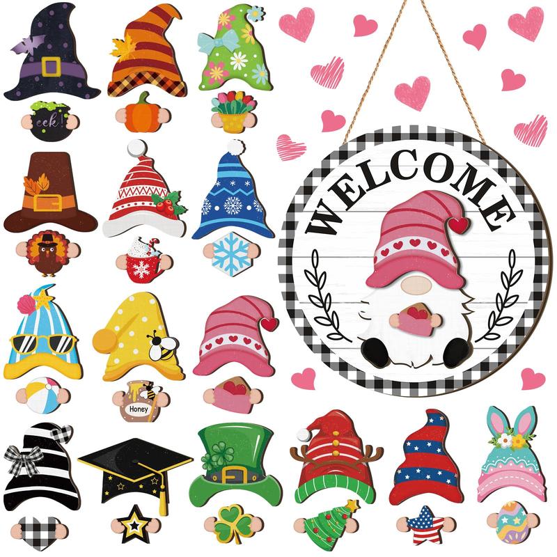 💫1 Sign, 12 Months of Magic: The Ultimate Interchangeable Magnetic Gnome Welcome Sign🚪