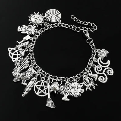🔥Last Day 49% OFF - 🧙🖤Vintage Witchy Charm Bracelet(✨Buy 2 Free Shipping)