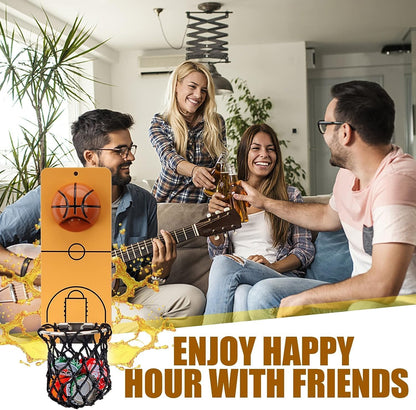 🏀 Wall Mount Basketball Bottle Opener with Caps Net